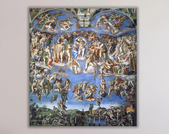 Michelangelo The Last Judgment Sistine Chapel Fresco Masterpiece Poster