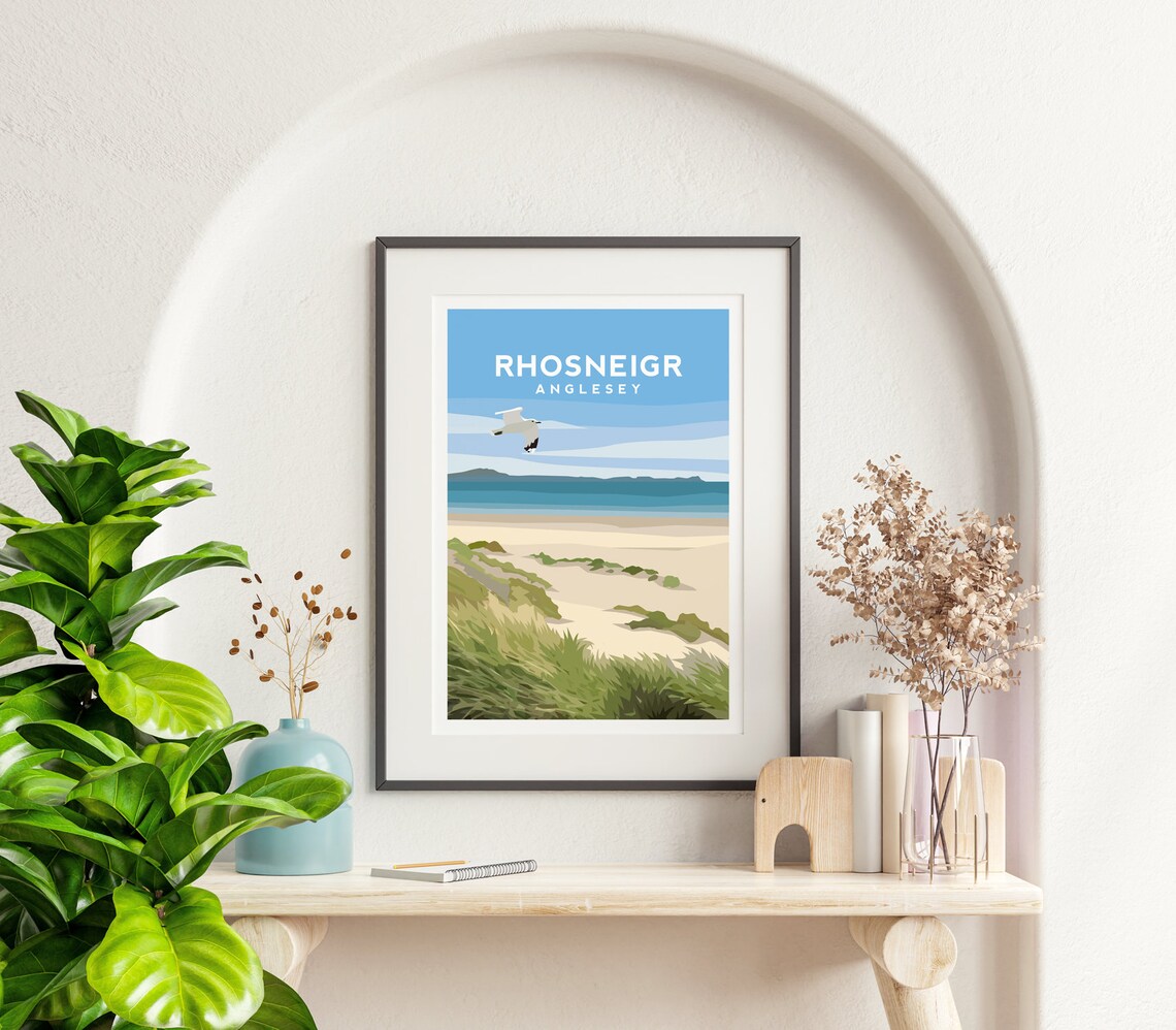 Rhosneigr Anglesey Travel Poster, North Wales - Image 2
