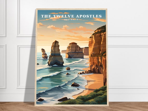The Twelve Apostles Travel Print Australia Collection Great Ocean Road Mountain Coastal Poster Nature