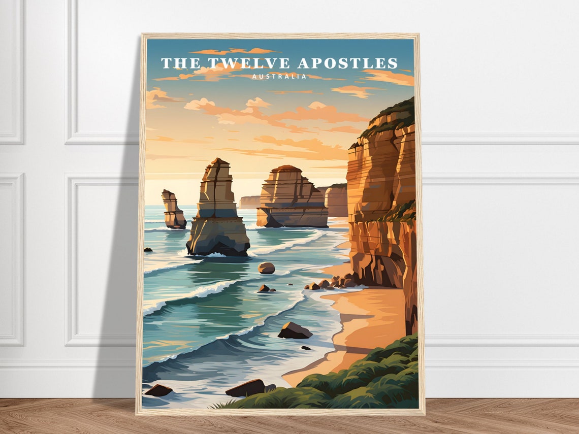 The Twelve Apostles Australia Great Ocean Road Travel Poster