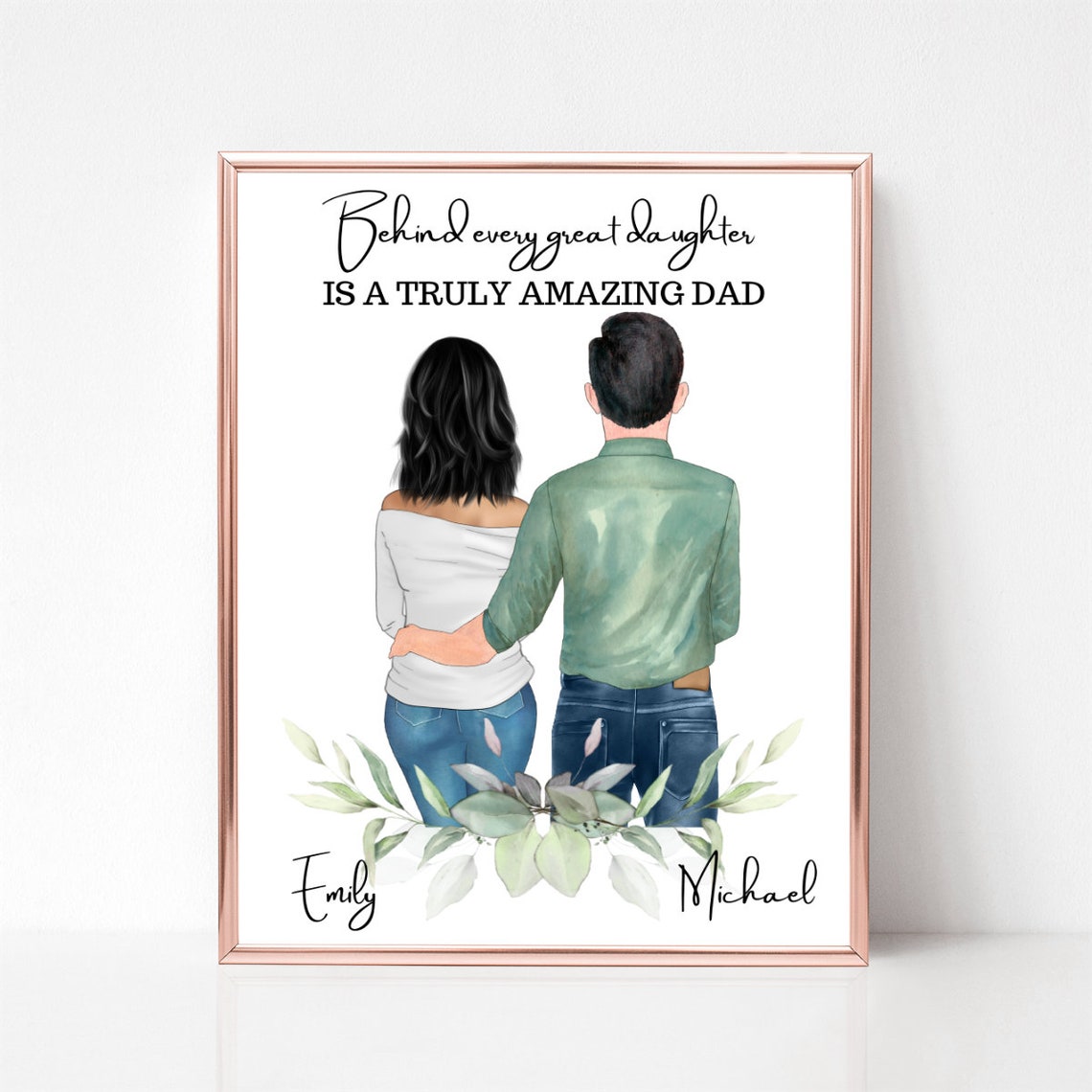 Behind Every Great Daughter Is A Truly Amazing Dad Quote Poster