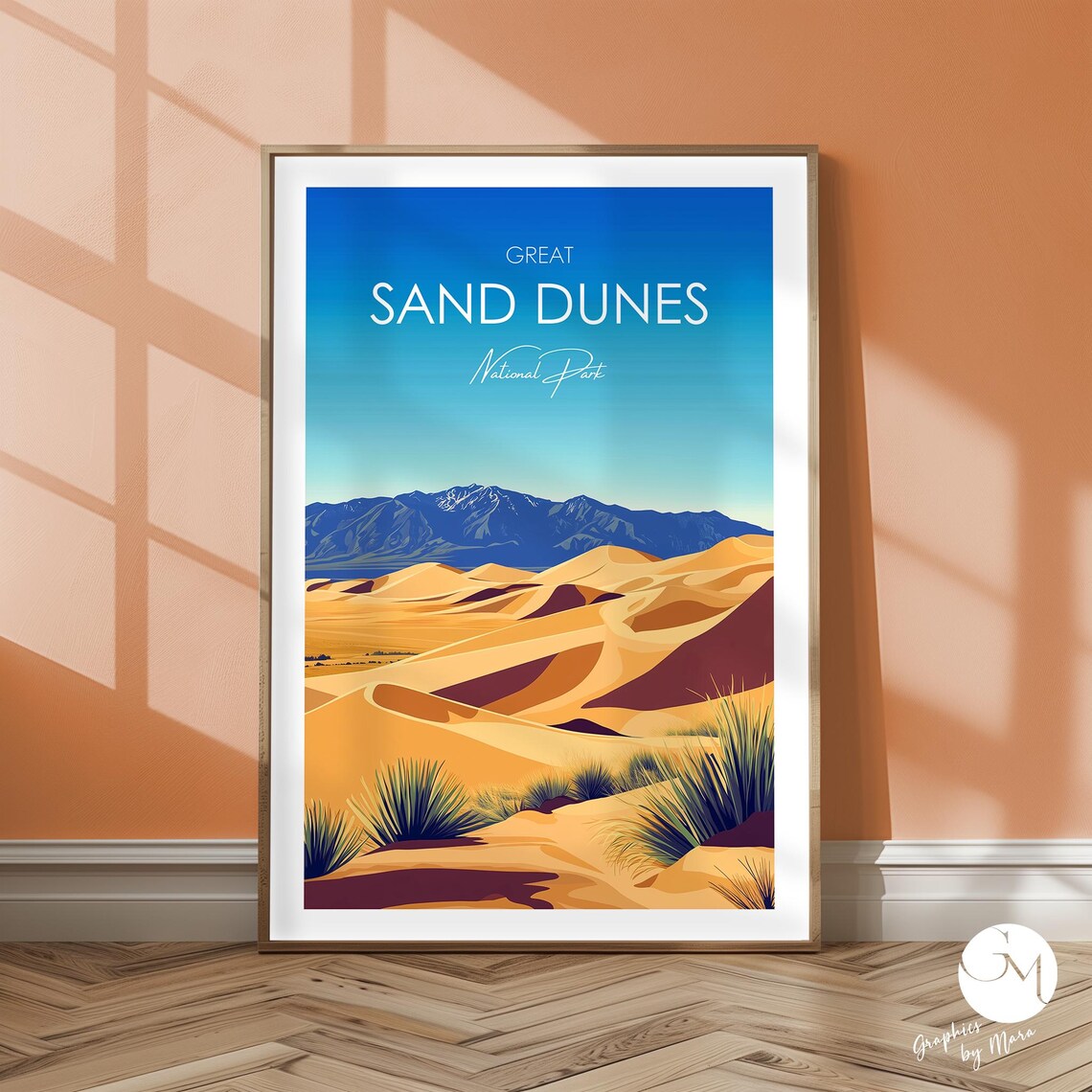 Great Sand Dunes National Park Colorado Desert Mountains Poster