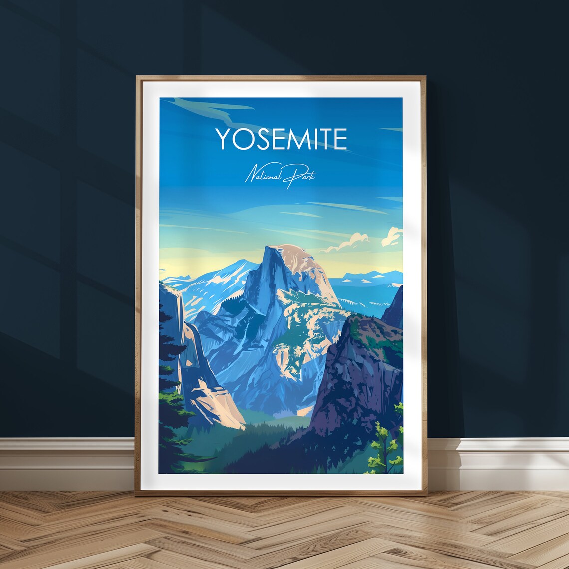 Yosemite National Park Travel Poster, USA Art Print