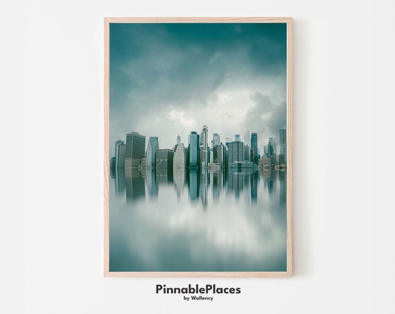New York Cityscape Photo Print Manhattan Skyline Art File