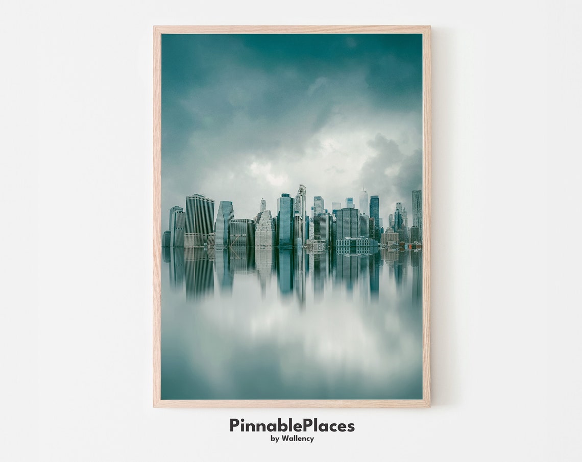 New York Cityscape Photo Print Manhattan Skyline Art File