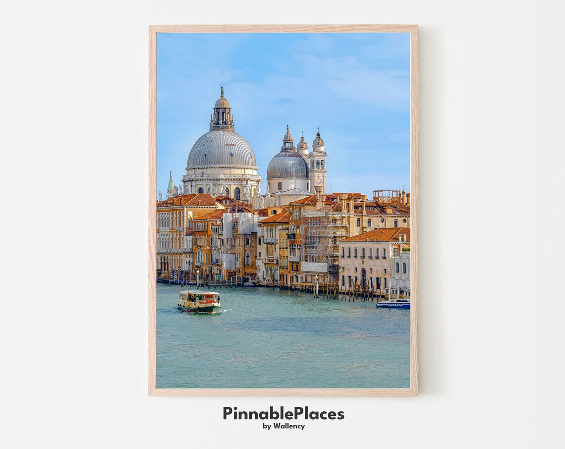 Venice Grand Canal Italy Santa Maria della Salute Domes Photo Poster