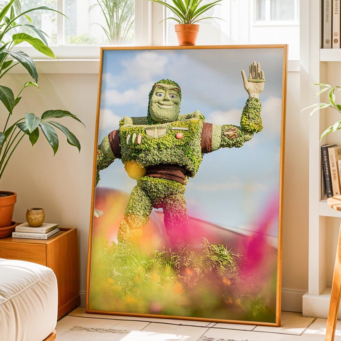 Buzz Lightyear Topiary Epcot Flower Garden Festival Disney Photo Poster