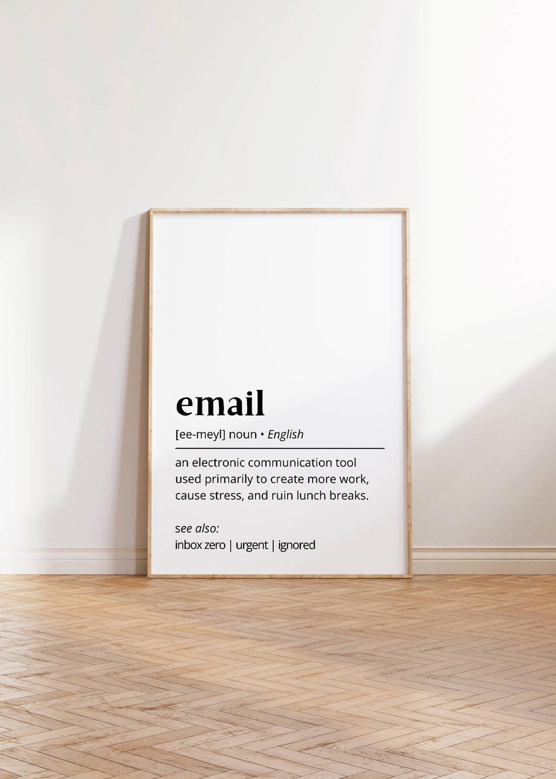 Email Definition Funny Office Phrase Dictionary Meaning Poster - Image 3