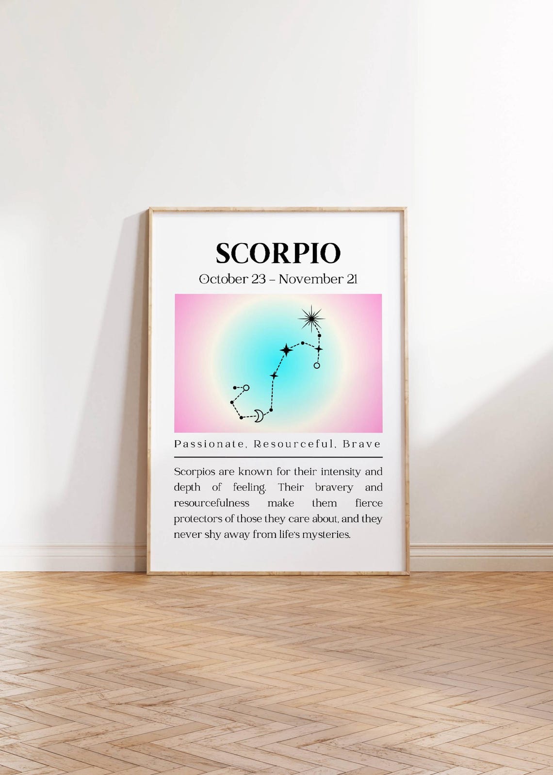 Scorpio Zodiac Constellation Star Sign Poster Oct Nov Astrology Decor - Image 3