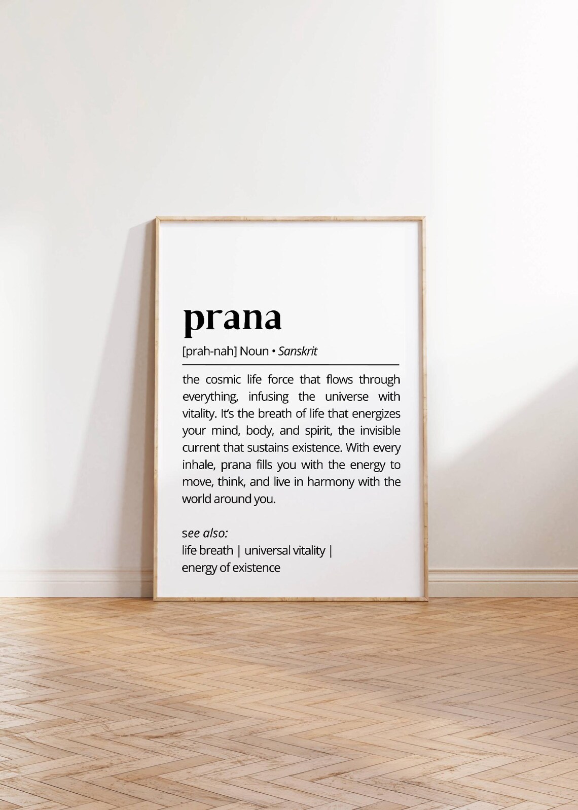 Prana Definition Spiritual Energy Art Print Poster - Image 3