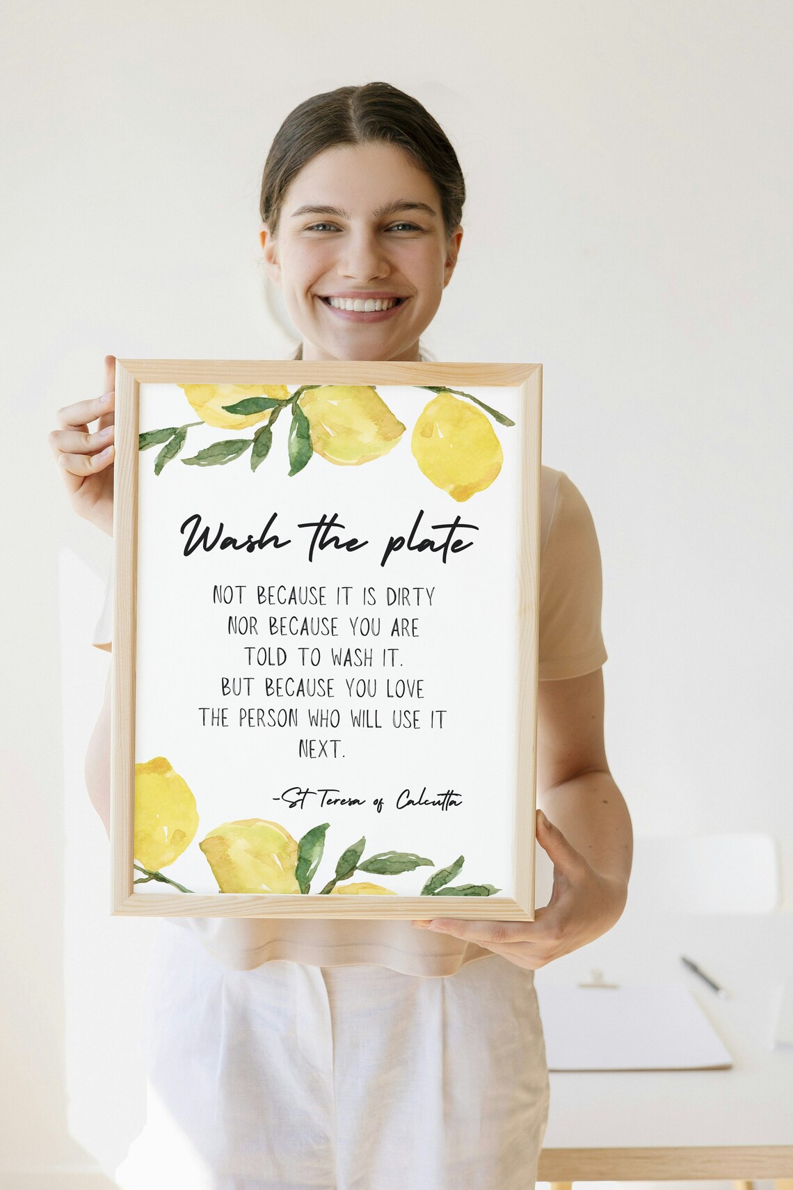 St Mother Teresa of Calcutta Kitchen Quote Art Print - Image 2