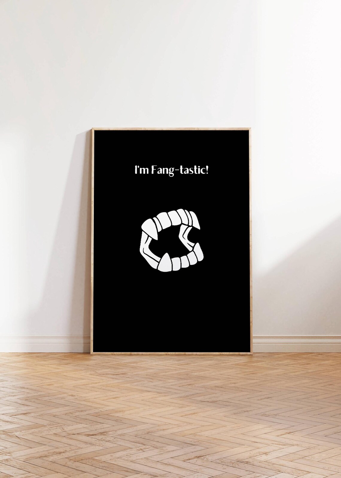Im Fang Tastic Vampire Teeth Funny Halloween Minimalist Poster - Image 3