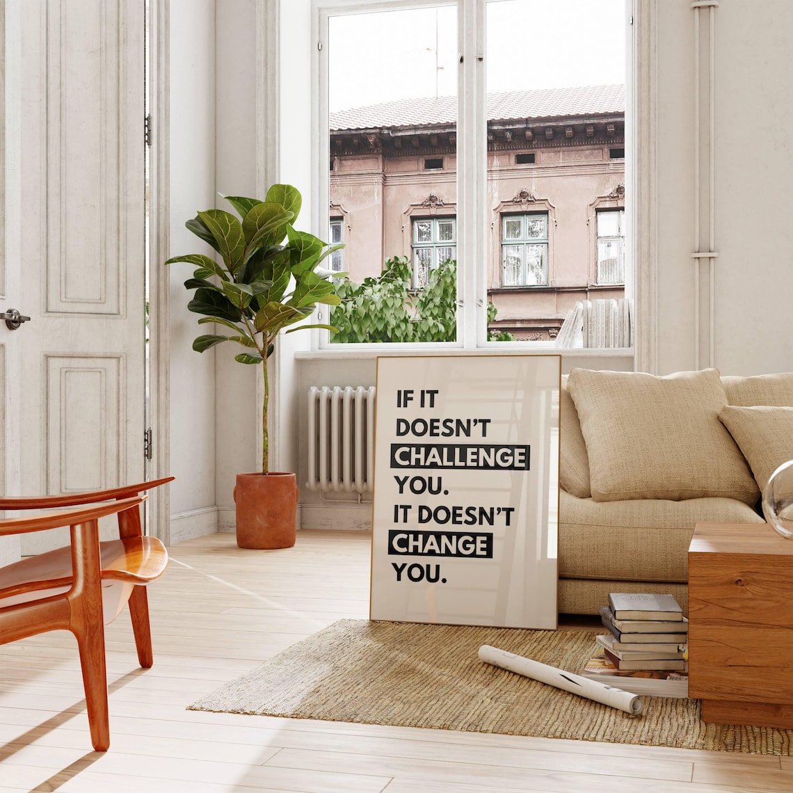 If It Doesn't Challenge You Quote Art Print - Image 2