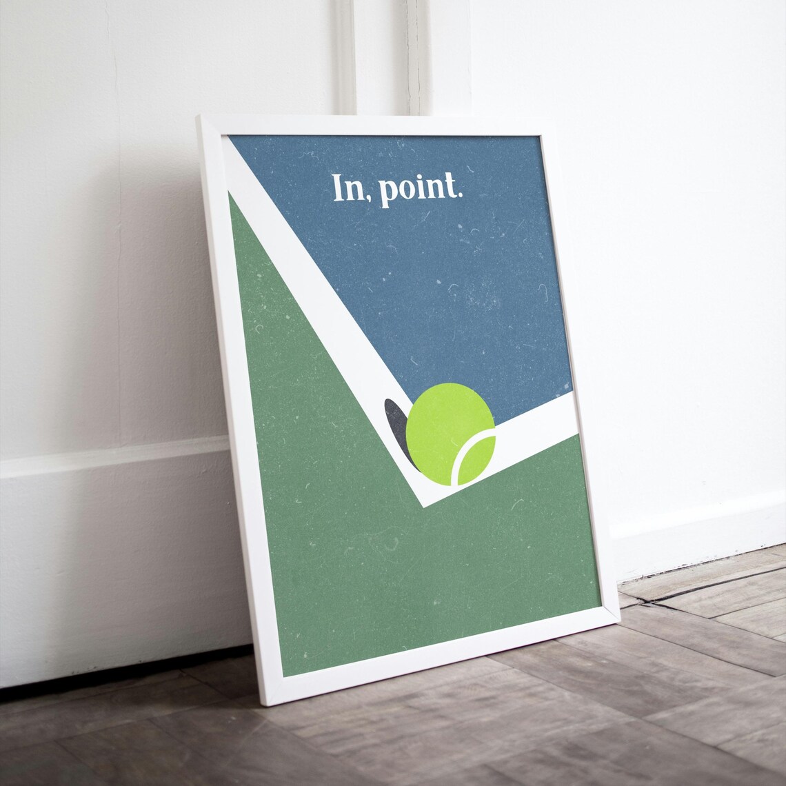 In Point Tennis Quote Minimalist Tennis Poster - Image 2