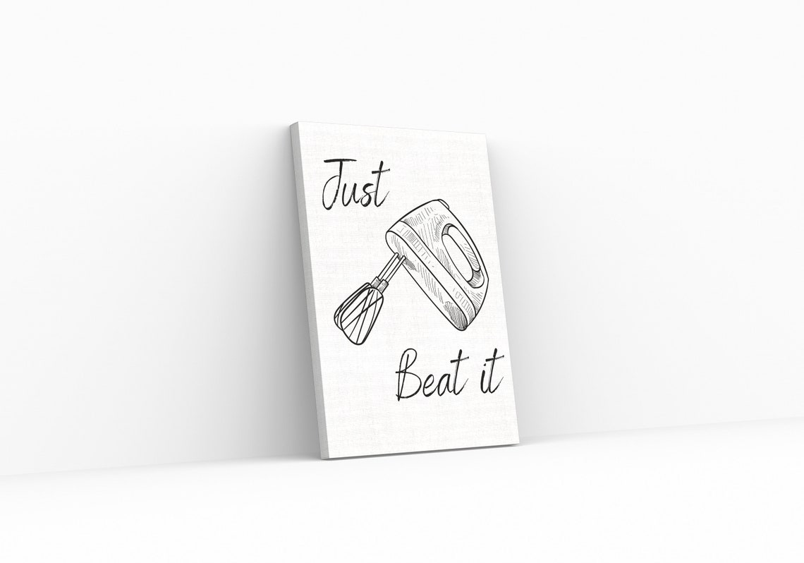 Just Beat It Hand Mixer Funny Baking Kitchen Quote Wall Poster - Image 2