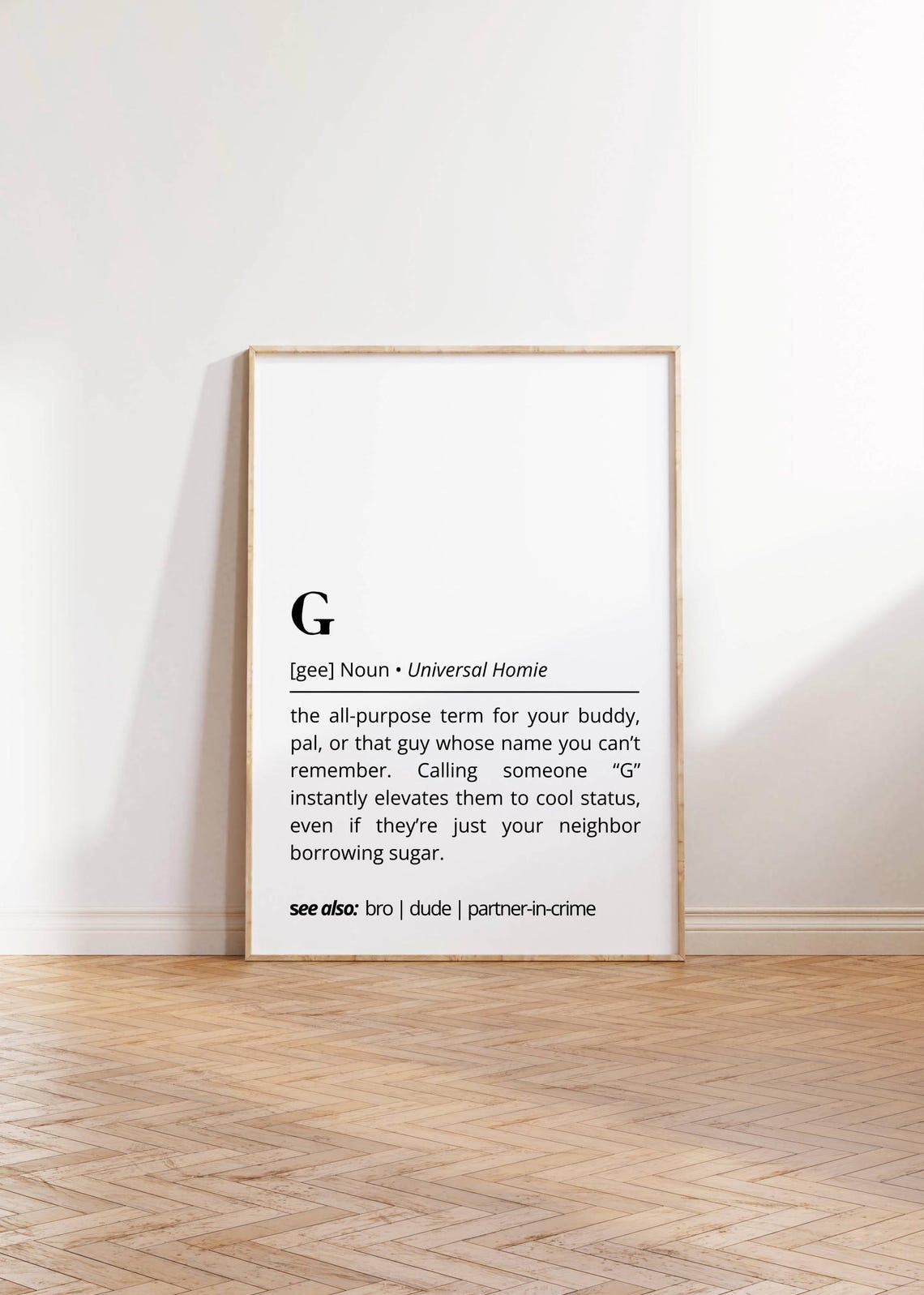 G Definition Wall Art Minimalist Typography Poster Funny For Friends Unique Cool Personalized Gift Decor Instant - Image 2
