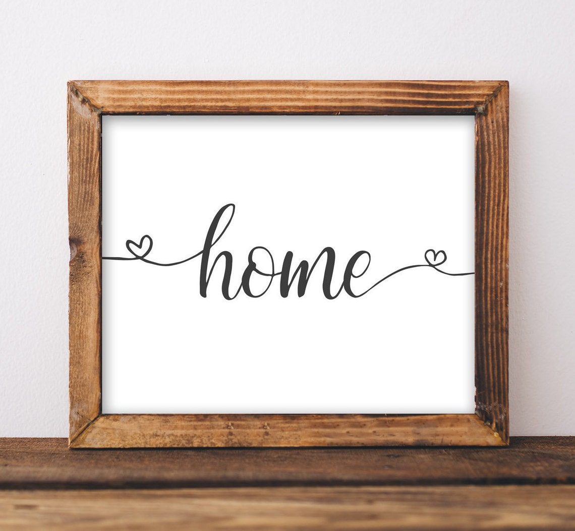 Love Heart Typography Quote Art Print