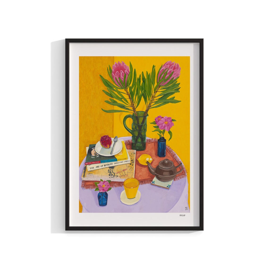 Proteas and Sugarbushes Still Life Art Print