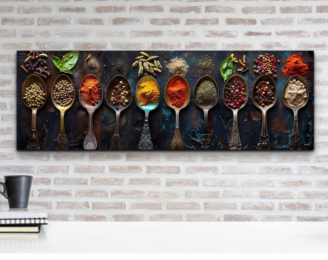 Spices Kitchen Wall Decor, Cooking Gift