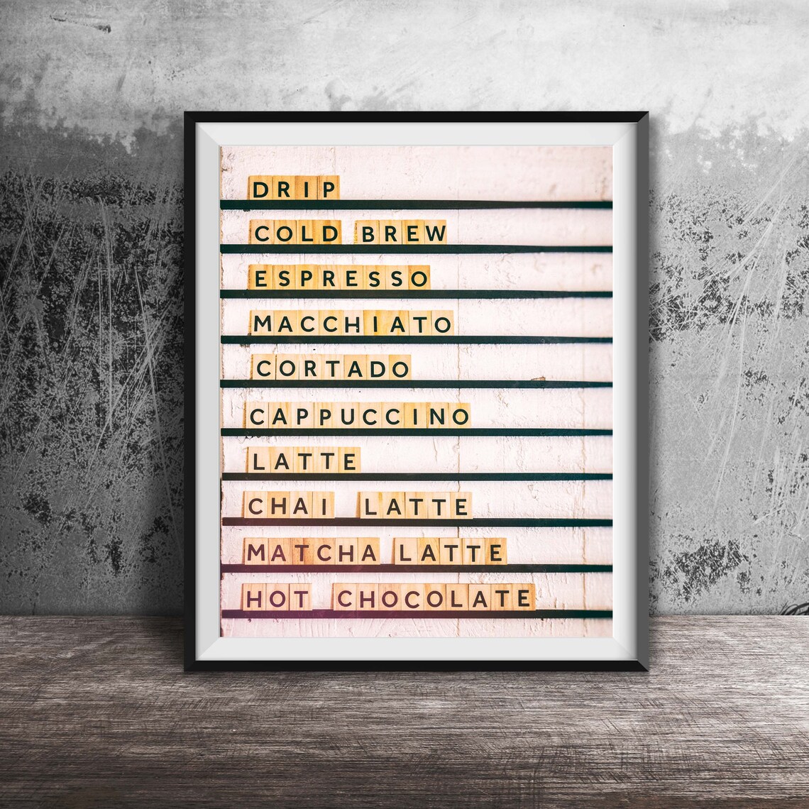 Chicago Coffee Sign, Kitchen Cafe Art Print