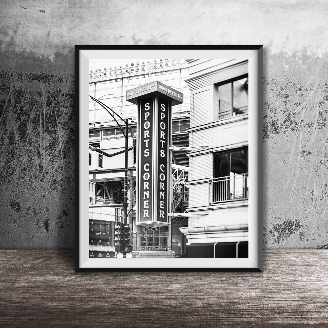 Wrigleyville Sports Corner Blade Sign Chicago Wrigley Field Poster - Image 2