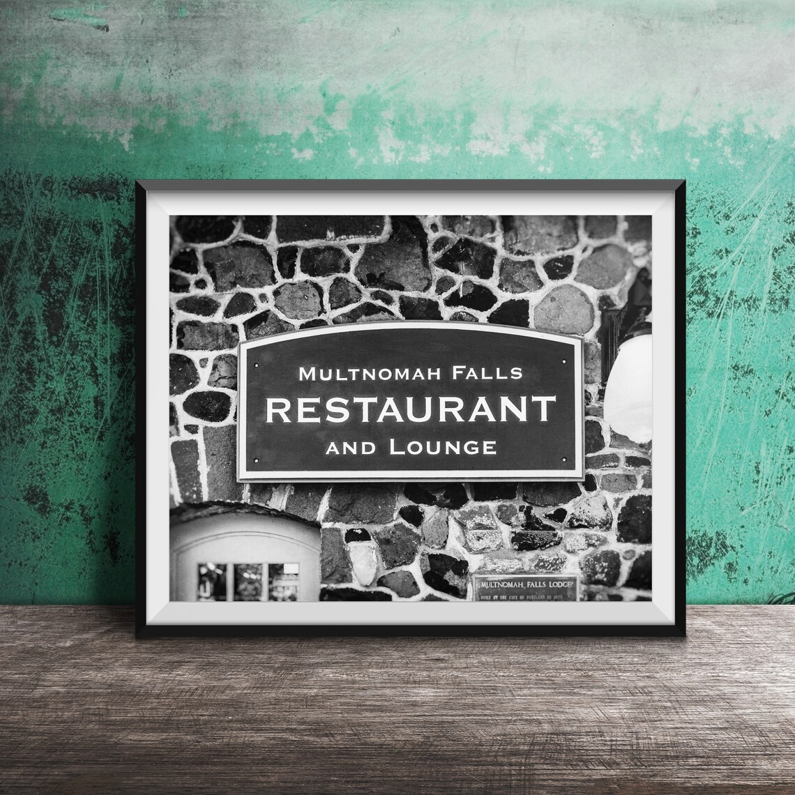Multnomah Falls Restaurant and Lounge Sign Oregon Photography Poster - Image 2