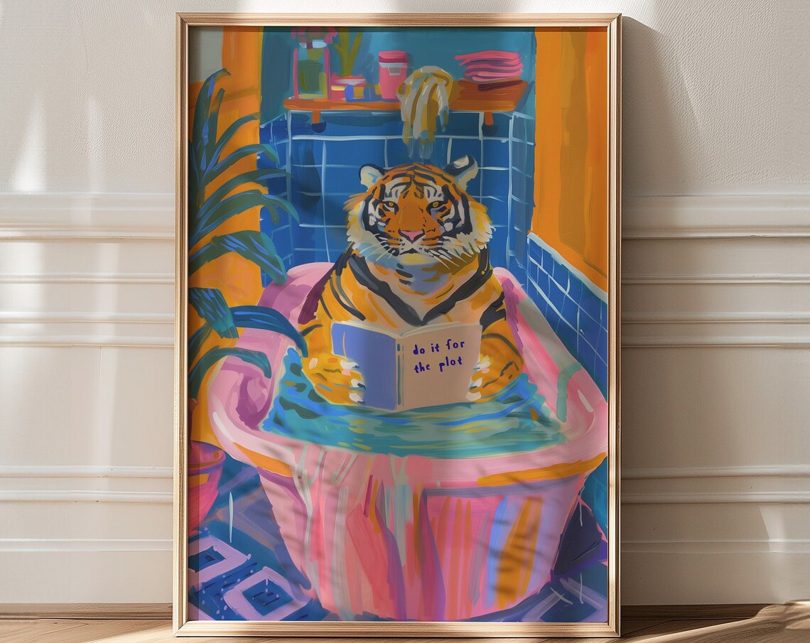 Tiger Do It For The Plot Maximalist Art Print