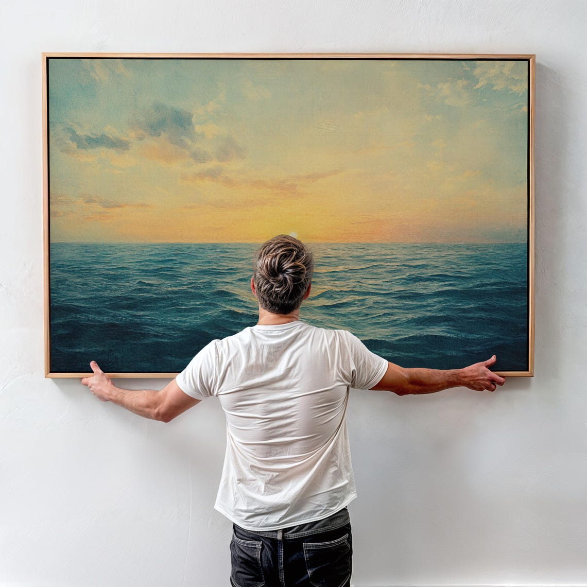 Calm Ocean Sunset With a Soft Pastel Sky and Gentle Waves Poster - Image 5