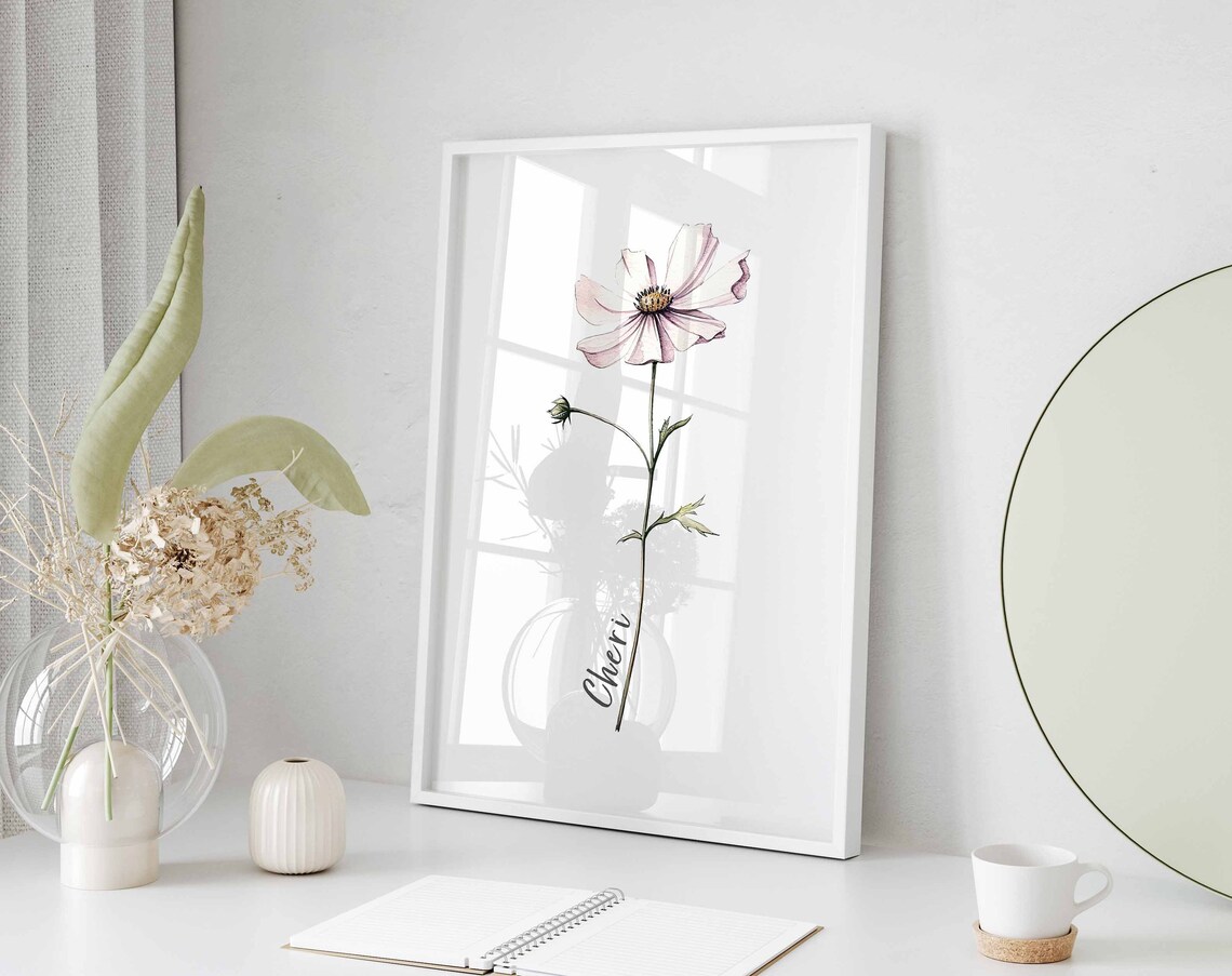 Birth Month Flower Custom Family Floral Art Print - Image 2