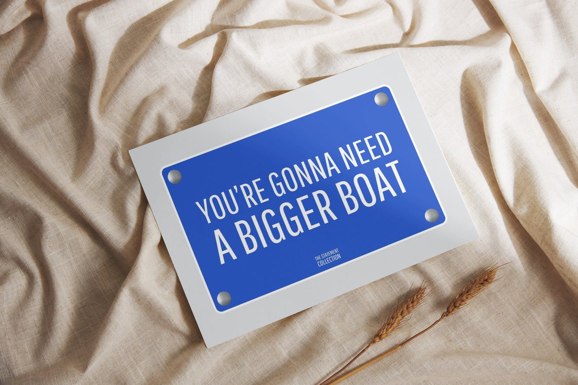Youre Gonna Need a Bigger Boat Classic Jaws Movie Quote Poster - Image 3