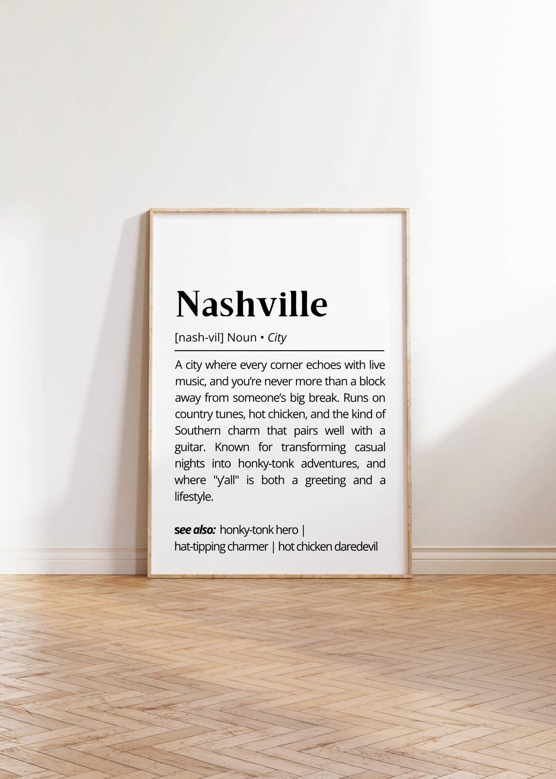Nashville Definition Funny Music City Poster - Image 2