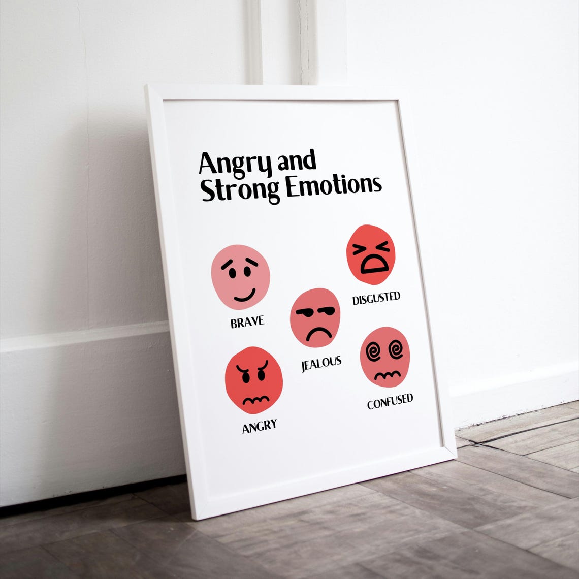 Angry And Strong Emotions Chart Classroom Kids Feelings Poster - Image 2
