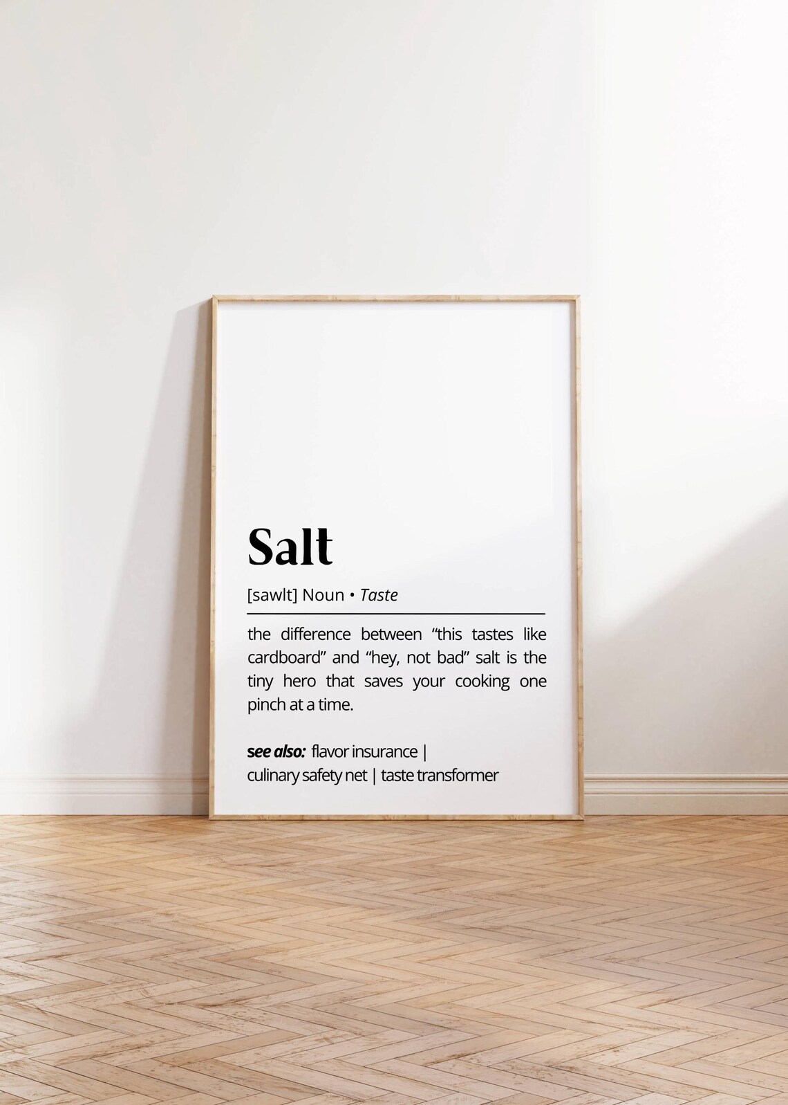 Salt And Pepper Definition Kitchen Quote Art Print