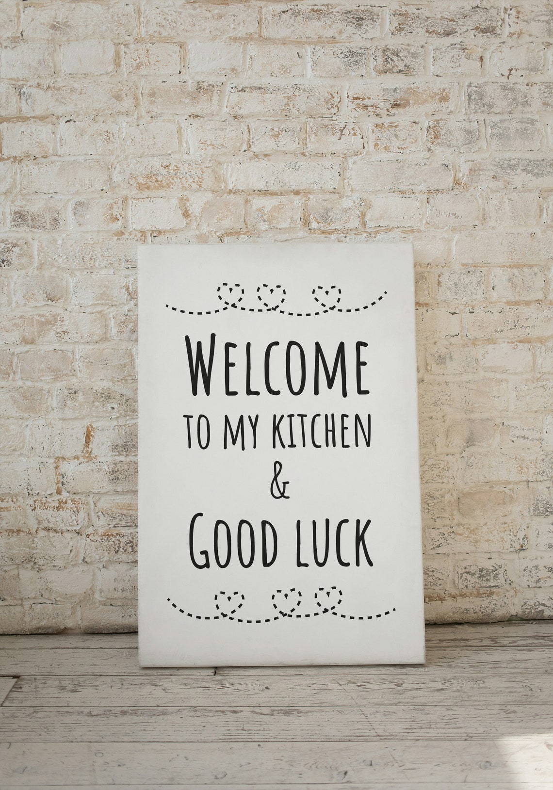 Welcome to My Kitchen and Good Luck Funny Kitchen Typography Poster - Image 3
