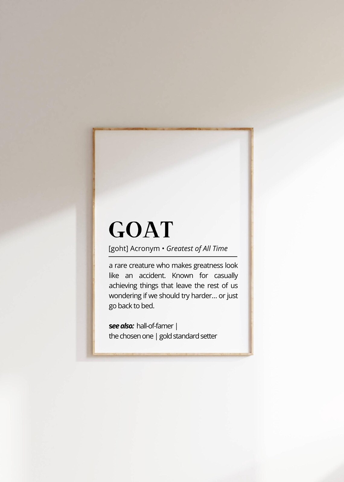 GOAT Greatest of All Time Definition Funny Motivational Acronym Poster - Image 2