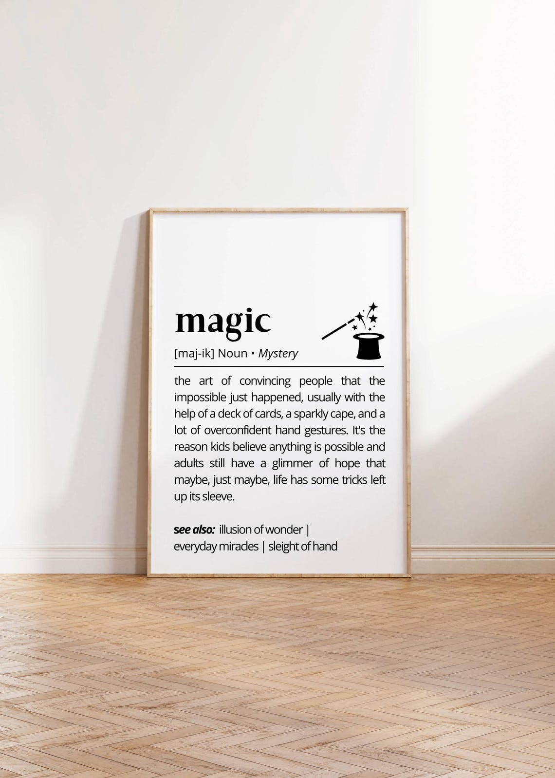 Magic Definition Whimsical Typography Magician Mystery Poster - Image 2
