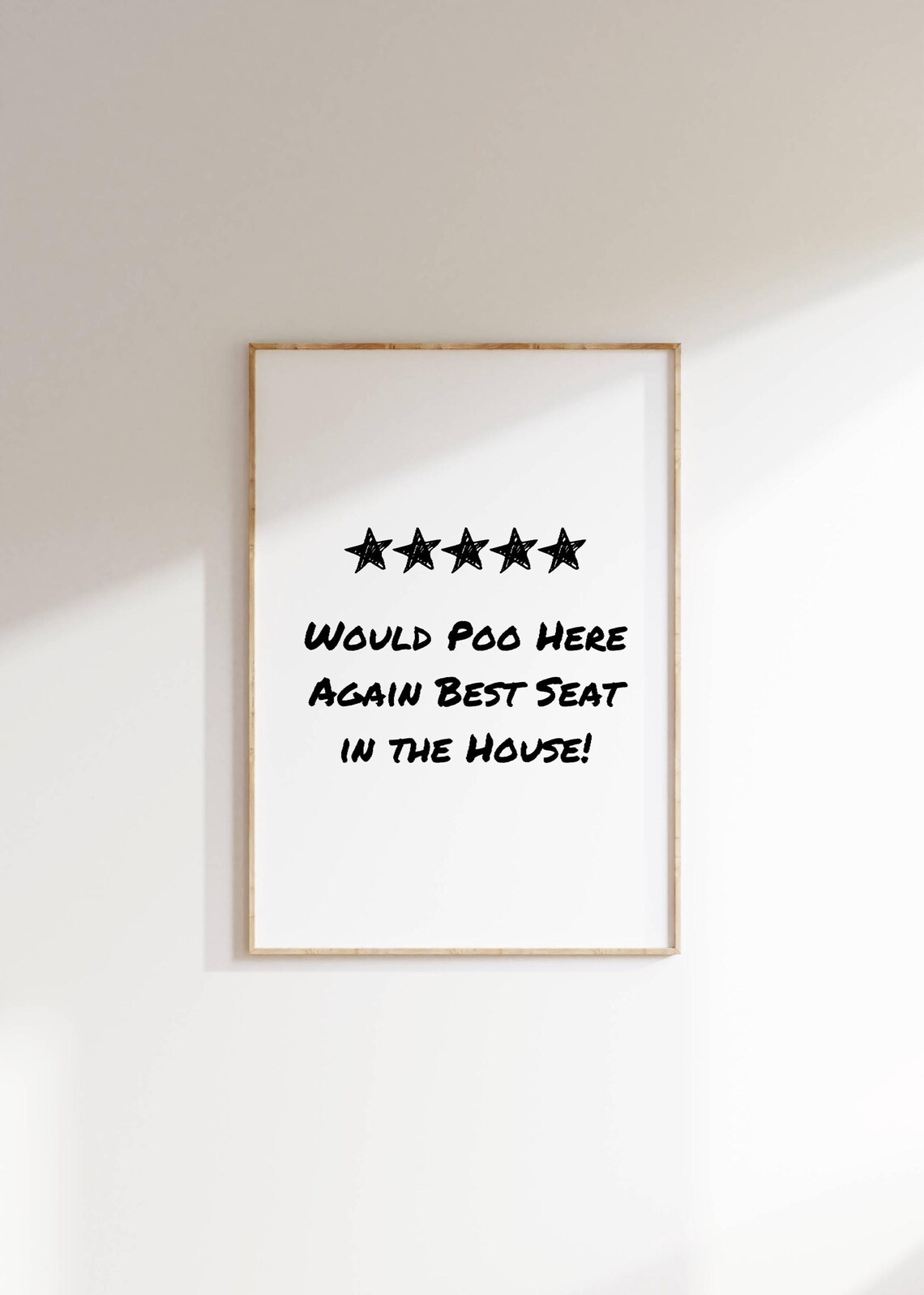 Would Poo Here Again Best Seat In The House Funny Bathroom Poster - Image 3