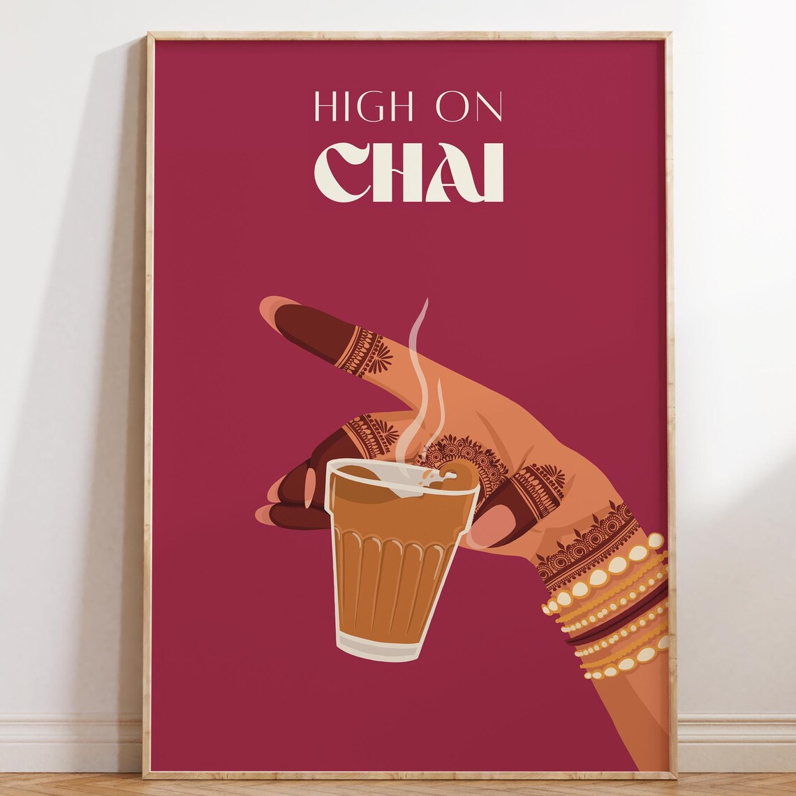 Chai Indian Kitchen Decor, South Asian Art Print