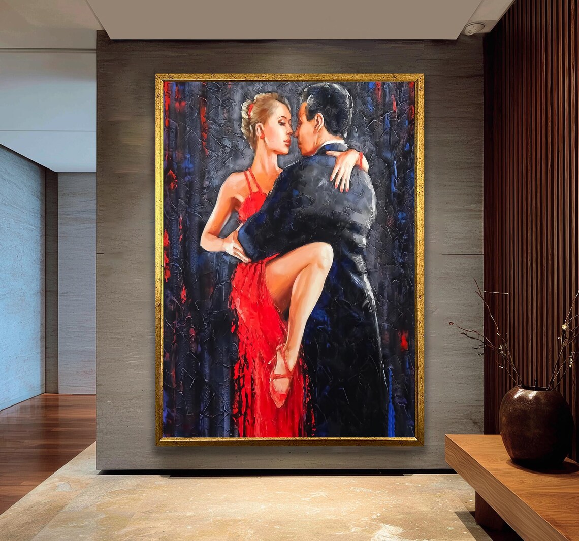 Passionate Tango Dancers, Latin Dance Wall Art