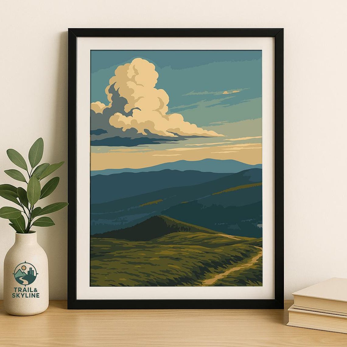 Bucegi Mountains Print Vintage Romania Hiking Travel Poster