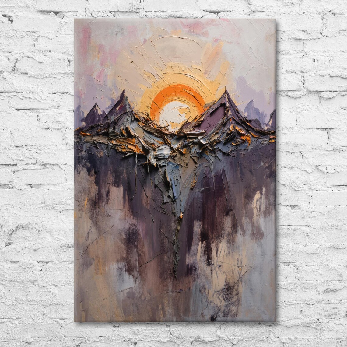 Mystical Mountains Art Print, Stunning Sunset - Image 2