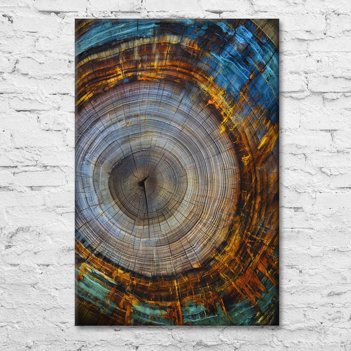 Colorful Tree Rings Art Vibrant Tree Ring Wall Decor Art Print - Image 2