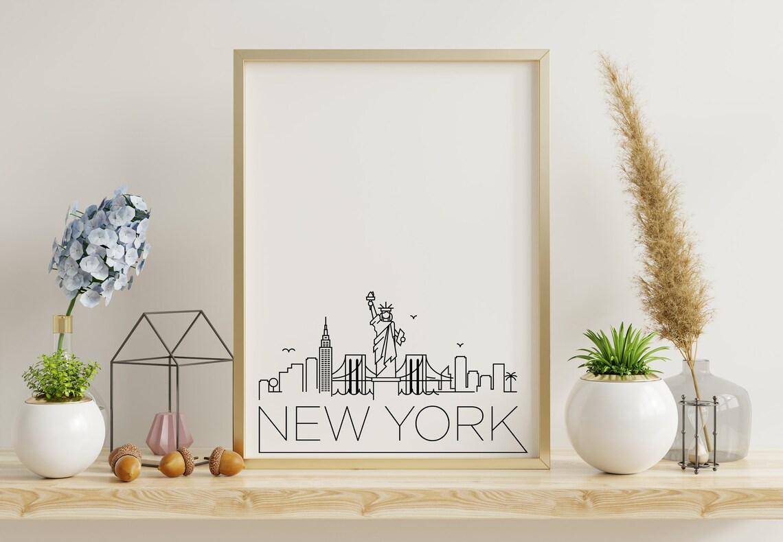 New York City Skyline Poster, Black And White Print - Image 3