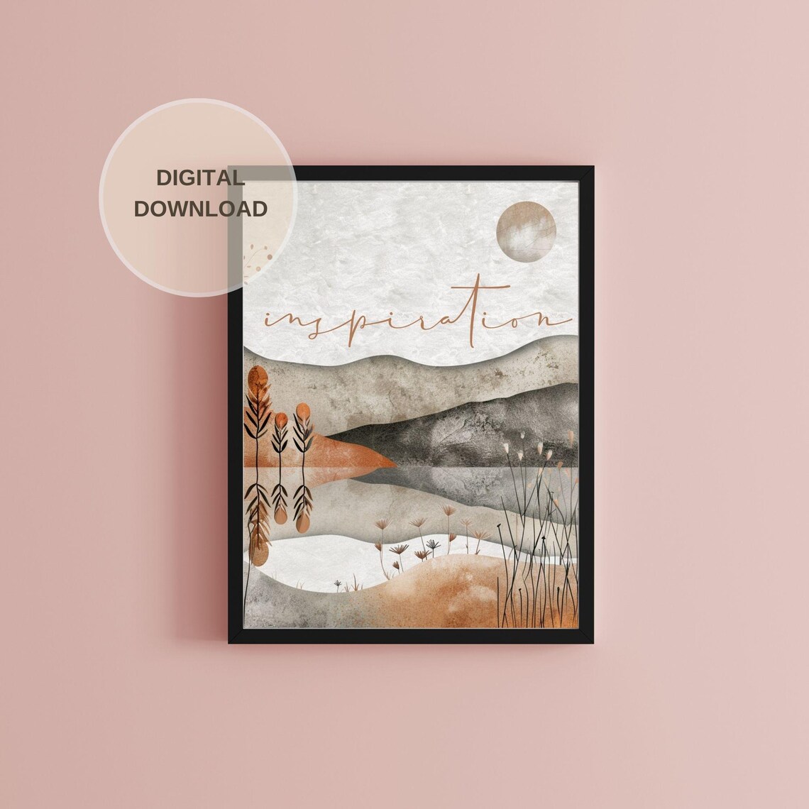 Inspiration Neutral Landscape, Boho Minimalist Poster - Image 4