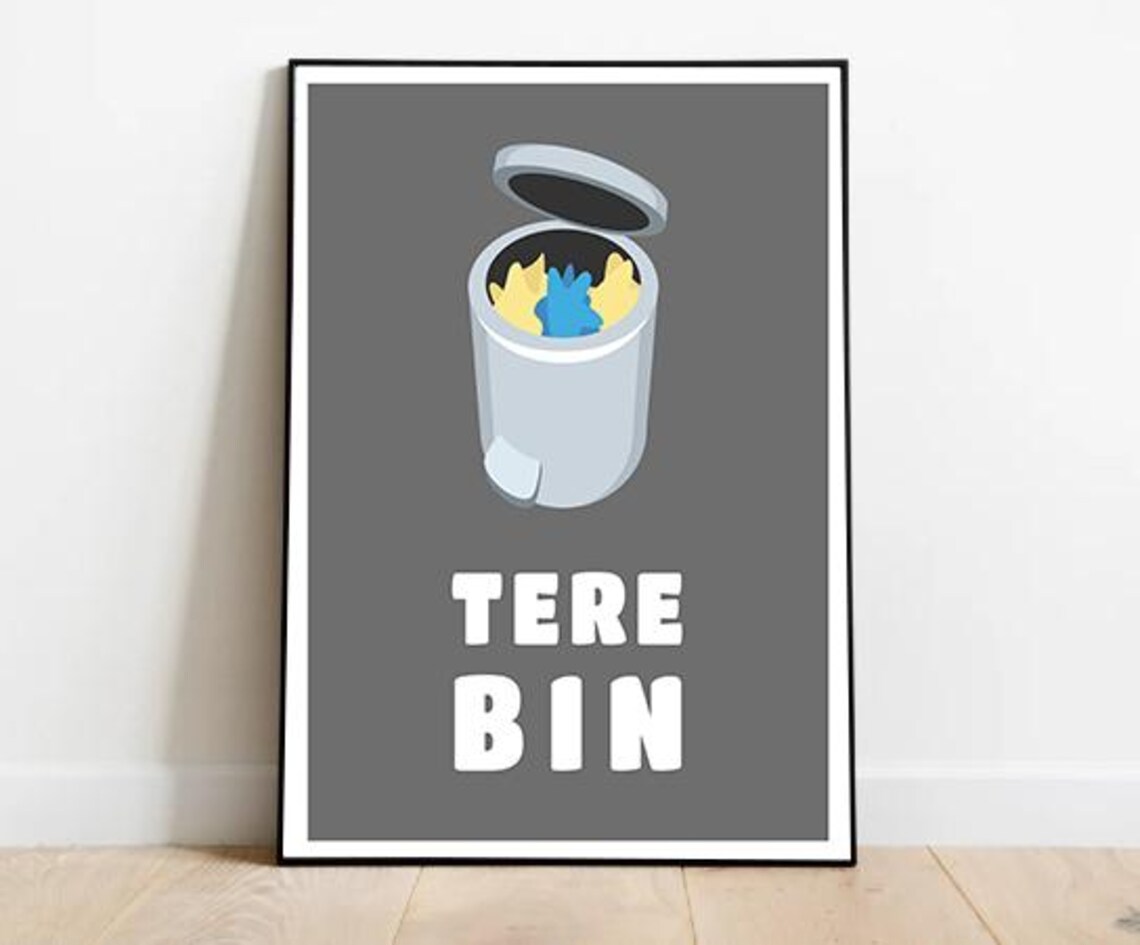 Tere Bin Punny Bollywood Wordplay Humor Poster