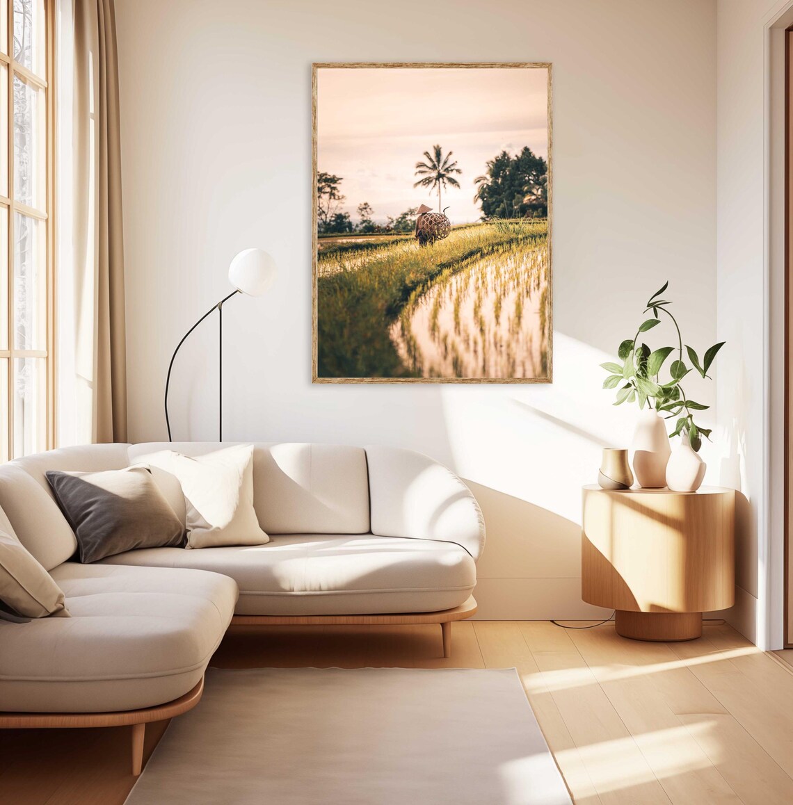Rice Fields Bali, Tropical Landscape Art Print - Image 2
