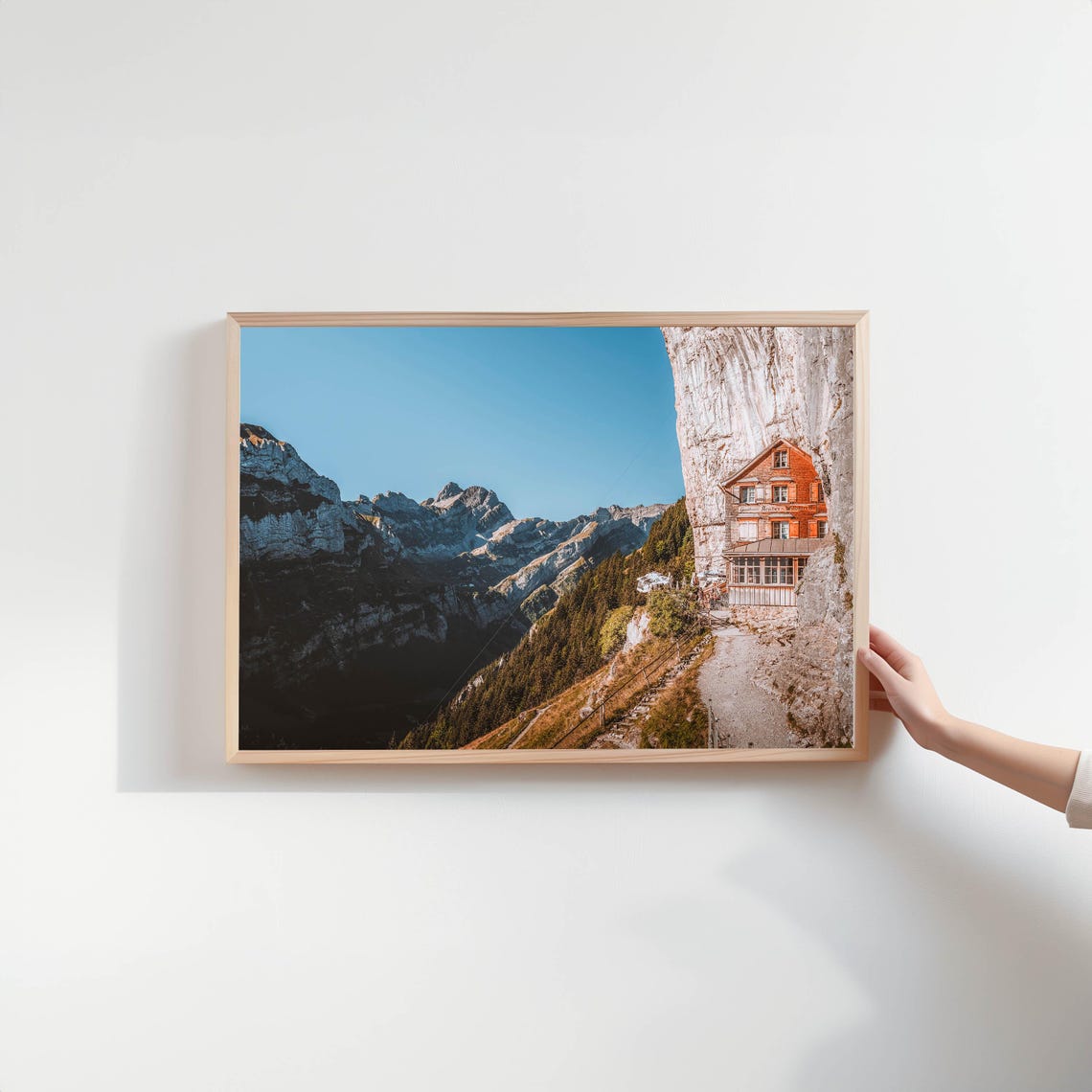 Aescher Wildkirchli Cliffside Lodge Appenzell Swiss Alps Poster - Image 2