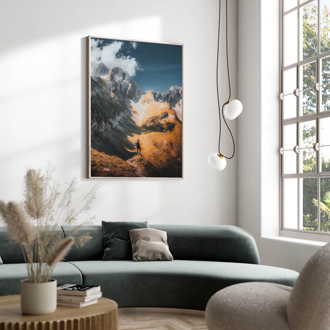 Lone Hiker On High Appenzell Ridge Dramatic Swiss Alpine Peaks Poster - Image 2