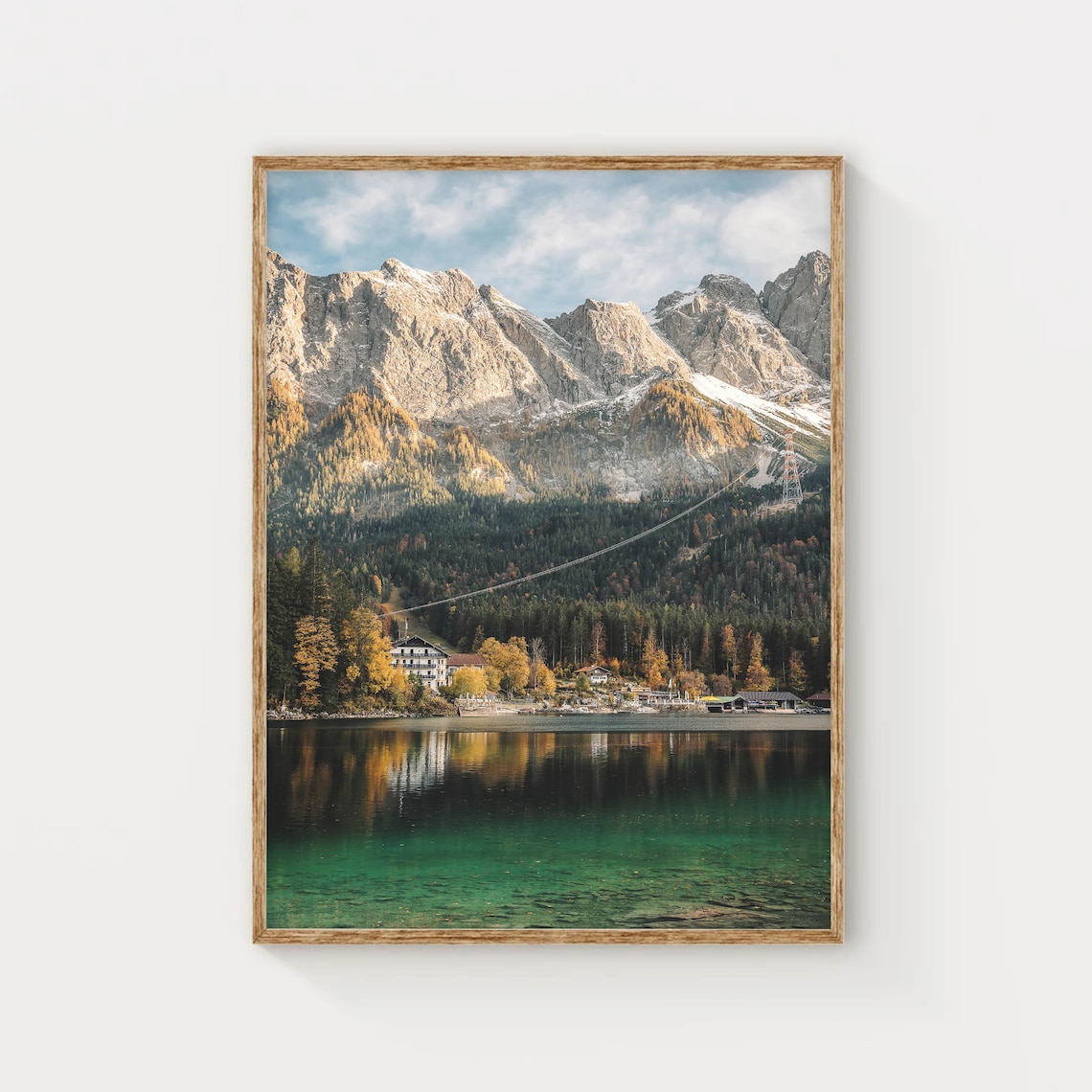 Lake Eibsee German Alps Bavaria Travel Poster