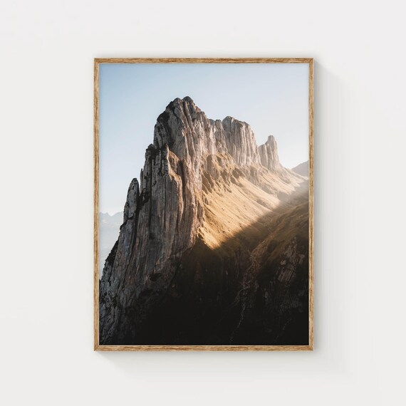 Saxer Lucke Wall Art Print Swiss Alps Mountain Landscape Photography Dramatic Nature Decor Scenic Artwork For Home Or Office